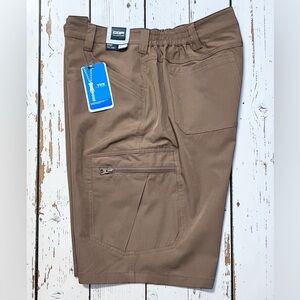 CQR Gear Tactical Cargo Shorts 38 x 12 Utility Stretch Hiking Brown Outdoors